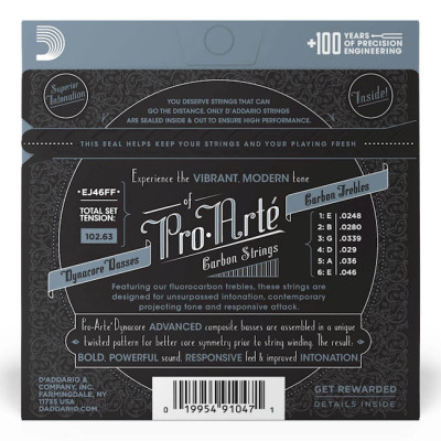 D'ADDARIO EJ46FF PRO-ARTE CARBON HARD TENSION струни для класичної гітари